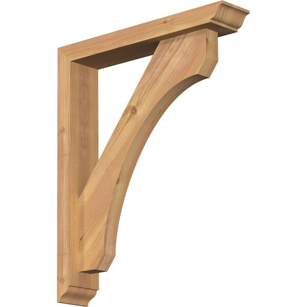 Ekena Millwork Legacy Traditional Smooth Bracket w/ Offset Brace, Western Red Cedar, 3 1/2"W x 18"D x 22"H BKT0402X18X22LEC01SWR - main